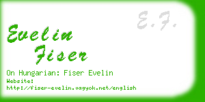 evelin fiser business card